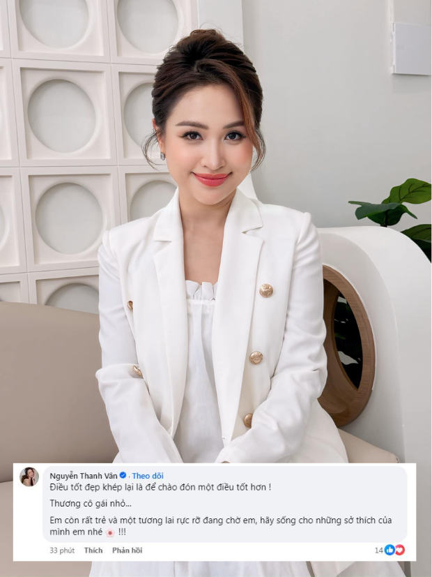 Vân Hugo cũng chia sẻ với Xoài Non: "Điều tốt đẹp khép lại là để chào đón một điều tốt hơn".