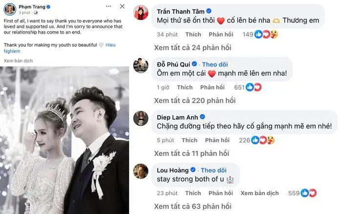 Ở dưới bài đăng của Xoài Non, rất nhiều người quen, hội chị em thân thiết, cũng như fan của cô nàng đã vào động viên, nhắn nhủ.