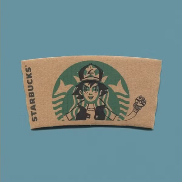 Lgo nàng tiên cá của thương hiệu cà phê Starbuck s là cảm hứng cho hai họa sĩ John Hara và Soo Min Kim "chế biến" thành chùm hình ảnh độc đáo, với nhân vật trong các bộ phim giới trẻ ưa thích.