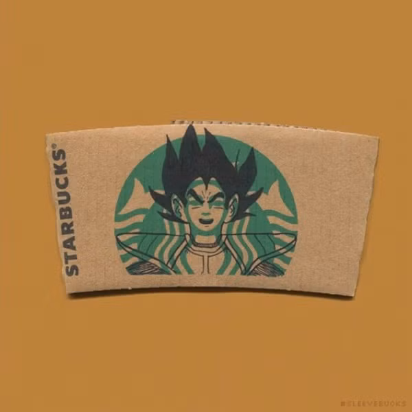 Songoku của Dragonball phiên bản Starbucks.