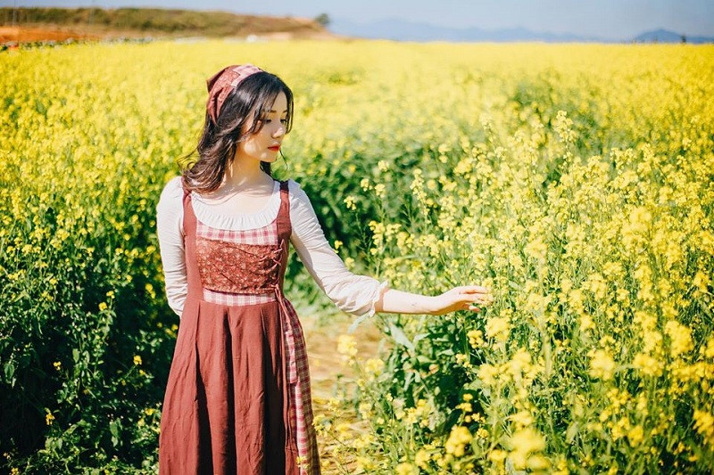 Được biết, vé vào thăm quan, chụp ảnh tại cánh đồng hoa là 90.000 đồng/người. Tại đây không chỉ có cải vàng mà còn có hoa cẩm tú cầu, lavender, hoa xác pháo, dâu tây, xà lách...giống như một khu nông trại liên hợp.