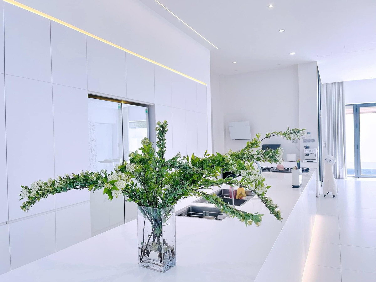 Được biết, căn biệt thự hiện tại của Thuỷ Tiên - Công Vinh được xây dựng và sửa sang trên nền căn biệt thự cũ. Trước đó, vợ chồng Công Vinh và con gái sống trong biệt thự ở quận 7.