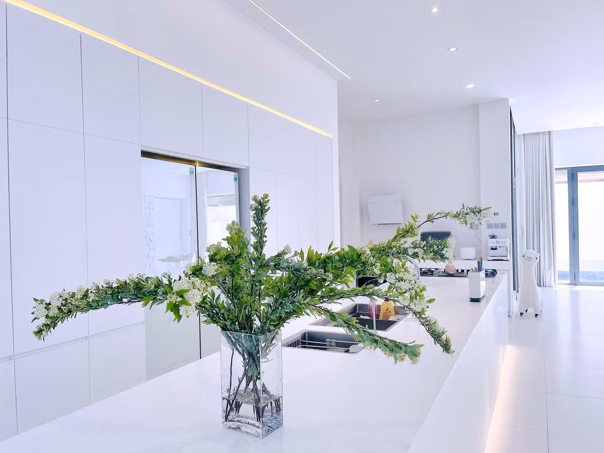 Được biết, căn biệt thự hiện tại của Thuỷ Tiên - Công Vinh được xây dựng và sửa sang trên nền căn biệt thự cũ. Trước đó, vợ chồng Công Vinh và con gái sống trong biệt thự ở quận 7.