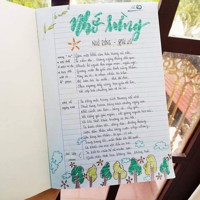 Tất cả đã tạo nên những tuyệt tác nghệ thuật được “thu nhỏ” bên trong một quyển vở.