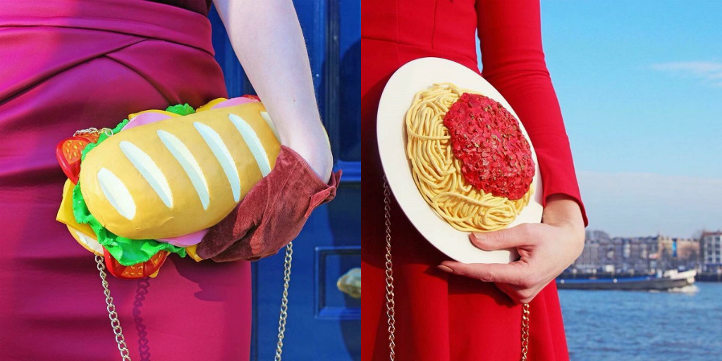 Không chỉ lấy ý tưởng từ sầu riêng, vừa qua một chủ shop thời trang tại Hà Lan - cô Rommydebommy (tên thật là Rommy Kuperus) đã thiết kế ra những chiếc túi đồ ăn như đời thực.