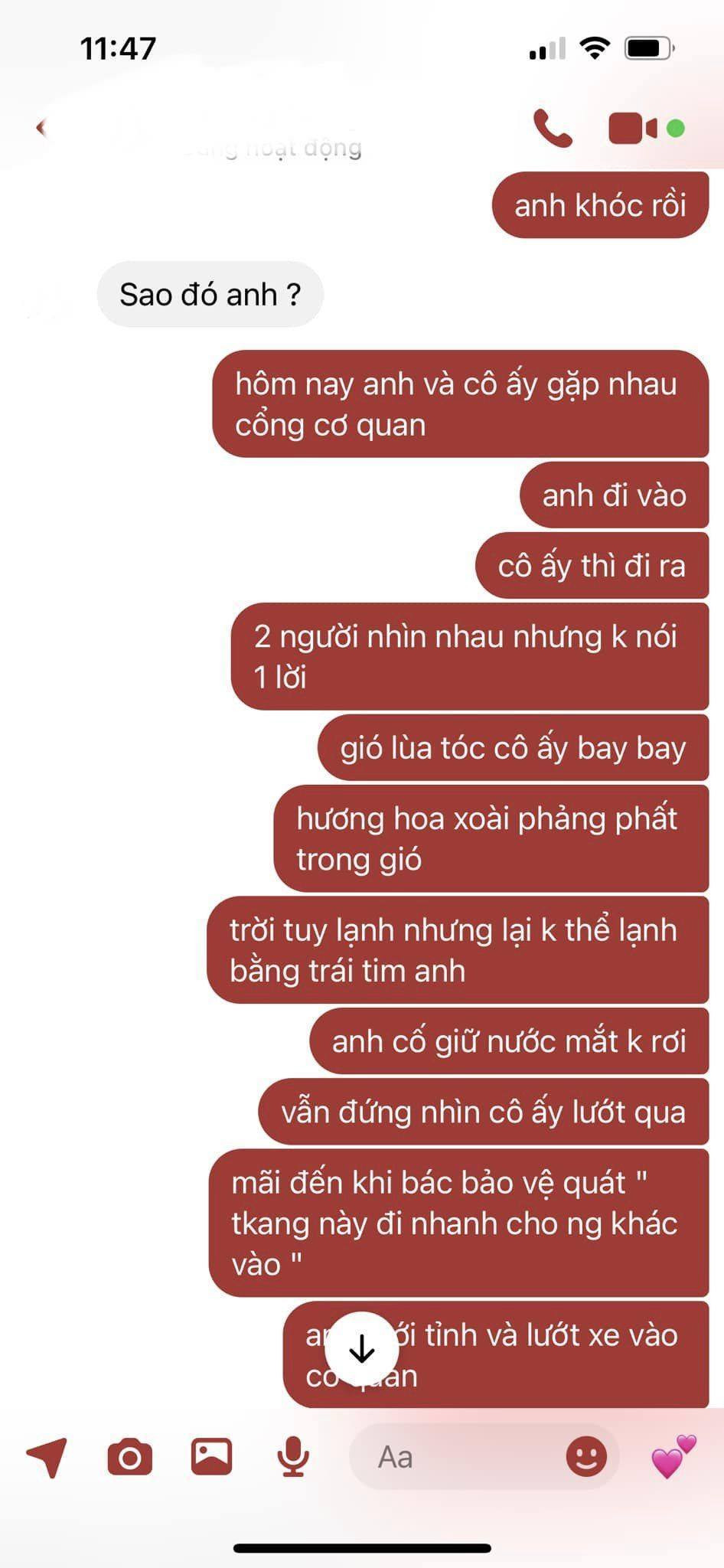 Những ngày mới chia tay người yêu cũ, anh chàng này hồn nhiên kể với vợ hiện tại - lúc đó vẫn là người bạn về câu chuyện tình yêu với người yêu cũ.