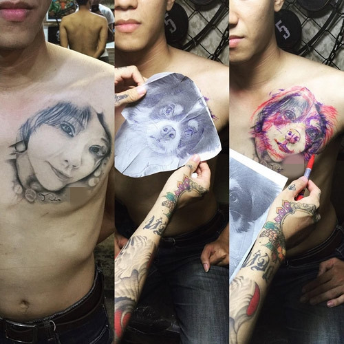 Không chỉ tên, nhiều người còn xăm cả gương mặt, hình dáng của người yêu, khiến công cuộc sửa hình xăm hậu chia tay còn khó khăn hơn rất nhiều lần.