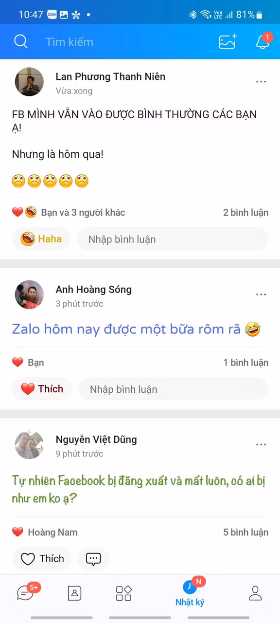 Ai ai cũng tranh thủ đăng cái tus...