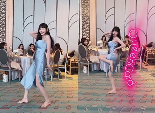 Vương Y Đình, hot girl, cựu thành viên nhóm nhạc "AMOi-AMOi" do Namewee sáng lập, vừa trở thành tâm điểm chú ý trên mạng xã hội với màn trình diễn táo bạo tại đám cưới bạn thân.