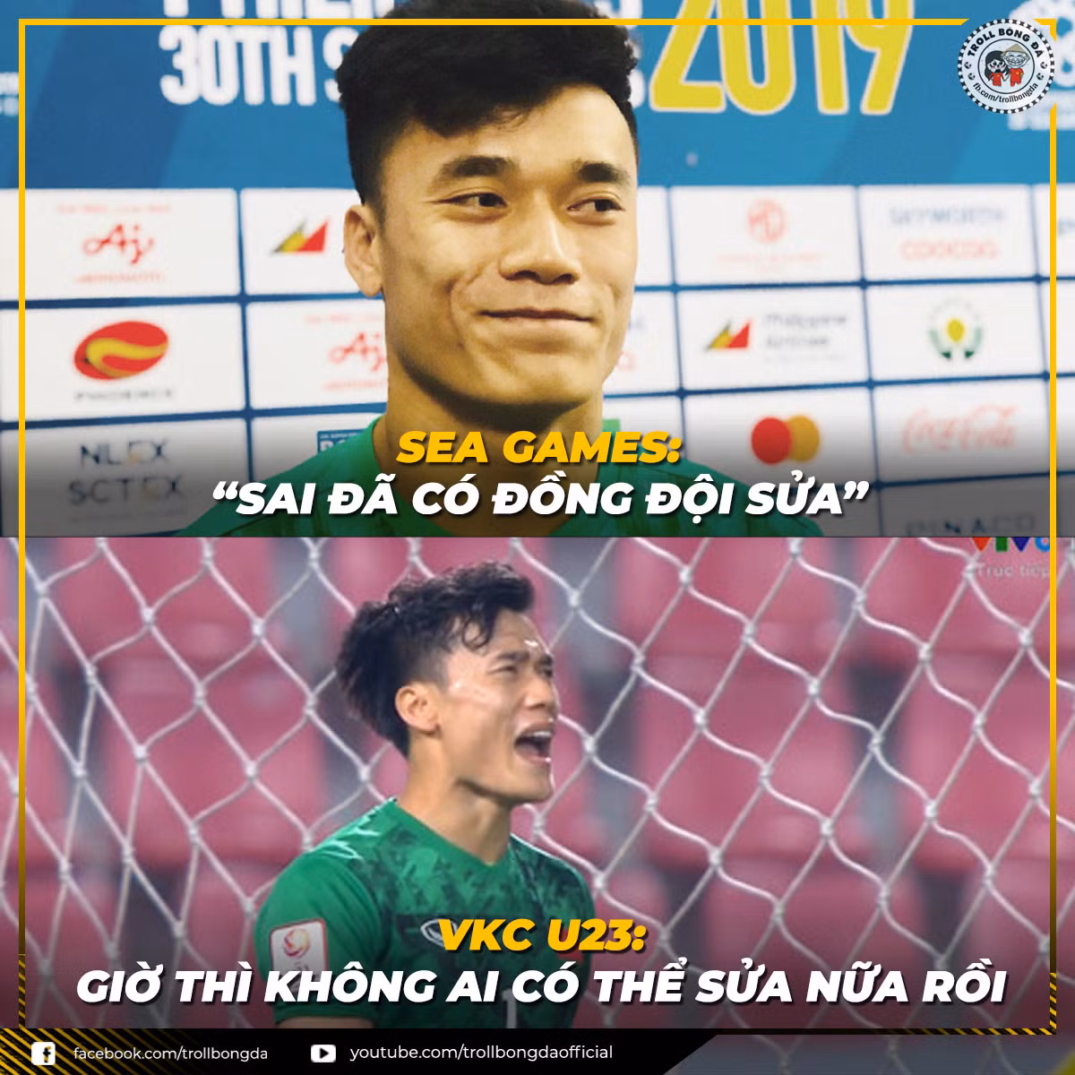 Mặc dù đã lường trước được việc sẽ về nước sớm thế nhưng không ai ngờ rằng các cầu thủ U23 Việt Nam lại để thủng lưới 2 lần và ra về với vị trí bét bảng D. Người hâm mộ cho rằng, sai lầm cơ bản của thủ môn Bùi Tiến Dũng chính là lý do khiến đội nhà phải nhận kết quả thua 1-2 trước đối thủ được đánh giá là dưới tầm như U23 Triều Tiên.