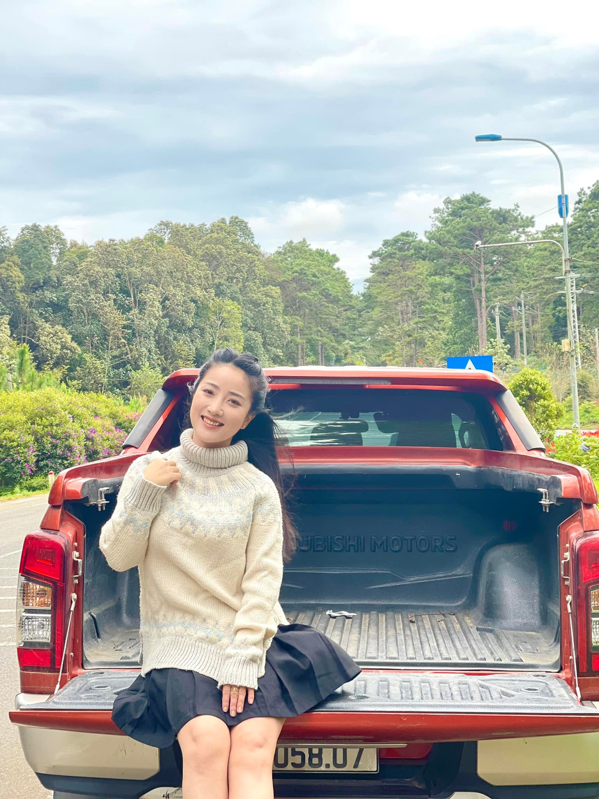 Hình ảnh đời thường của nữ quân nhân.