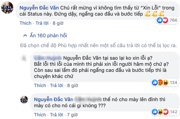 Thế nhưng, ngay phía dưới bài viết, người chú thân thiết của thủ môn Bùi Tiến Dũng đã có những lời nói khiến người hâm mộ vô cùng bức xúc. Người này cho biết thủ thành không việc gì phải xin lỗi, không những thế còn rảnh rỗi ngồi đôi co với nhiều người khác về phát ngôn kém duyên của mình.