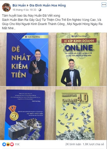 Trong một nhóm kín dành riêng cho những người "yêu mến" Huấn Hoa Hồng, sau khi nghe Huấn quảng cáo sách, nhiều người tỏ ý muốn mua.