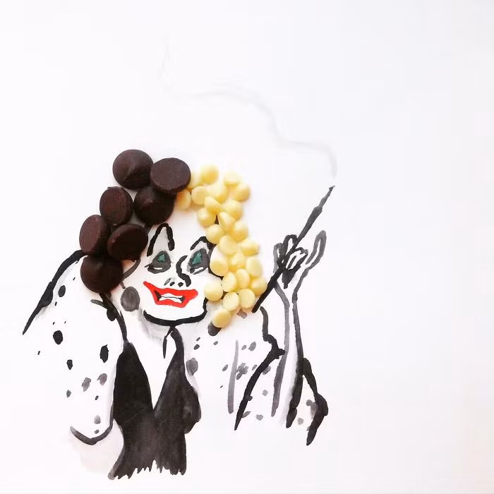 Sôcôla hạt hóa thân thành mái tóc của nhân vật phản diện.