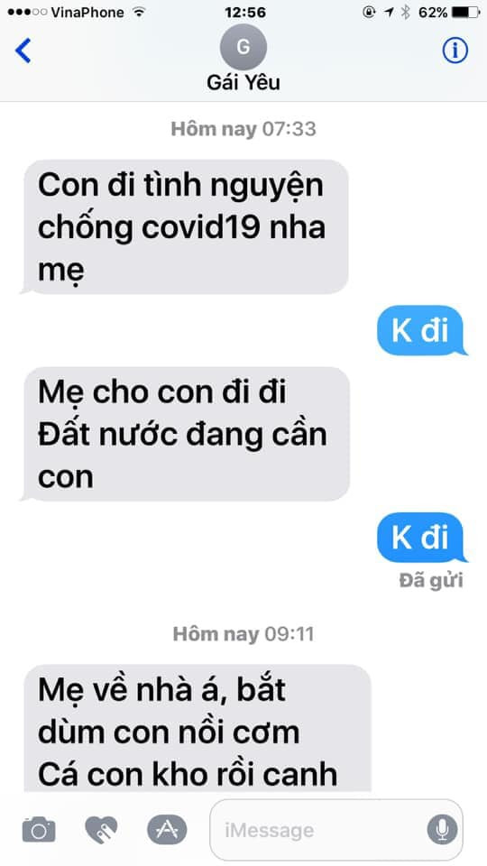 Ban đầu, nguyện vọng vào khu cách ly Covid-19 làm việc của Thảo An không được mẹ đồng ý nhưng sau đó, thấy được tinh thần quyết tâm của con gái nên mẹ cô cũng xuôi. Nữ sinh viên ngành Y cho biết có lẽ do mẹ cô cũng là một bác sĩ nên hiểu được tình hình dịch bệnh cũng như thông cảm với suy nghĩ muốn cống hiến của con.
