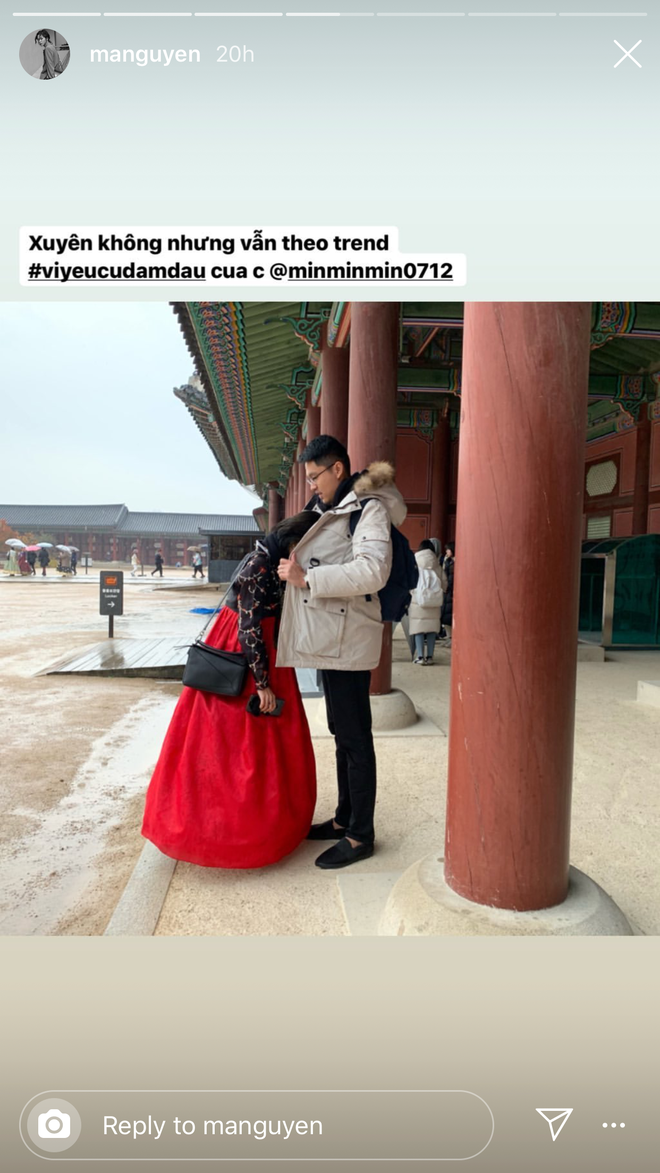 Đã có rất nhiều bức ảnh "đâm đầu" gửi cho Min và được nữ ca sĩ đăng tải trên ứng dụng story của Instagram.