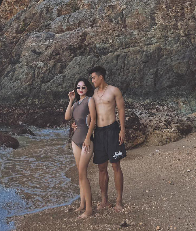 Thương Phan, vợ của Ngọc Tiến là con gái trong một gia đình kinh doanh có tiếng ở Đà Nẵng.