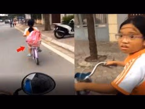 Nhân vật chính trong đoạn clip đồng thời là chủ nhân của câu nói nổi tiếng này là một bé gái đang đạp xe đi học về. Không ai ngờ được chỉ với 9 giây ngắn ngủi hình ảnh về cô bé lại trở thành trào lưu mạng xã hội.