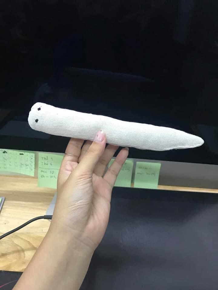 Theo như những gì chủ "shop online" chia sẻ, cô nàng bắt đầu khởi nghiệp từ lần may tặng bạn trai con gấu nhỏ, mặc dù món quà rất xấu.