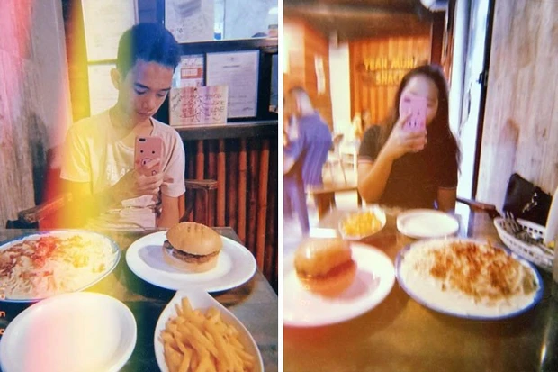 Cùng check-in tại 1 địa điểm nhưng bức ảnh cô gái chụp thì nét căng, còn người yêu chụp cho cô lại mờ nhòe.