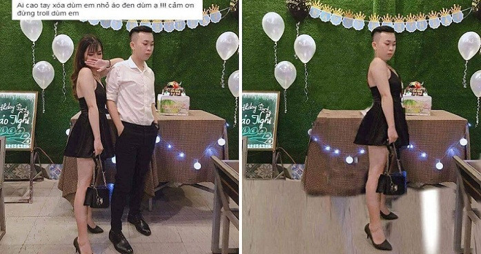 Chàng trai muốn xoá bạn gái đứng bên cạnh và cái kết chết cười.