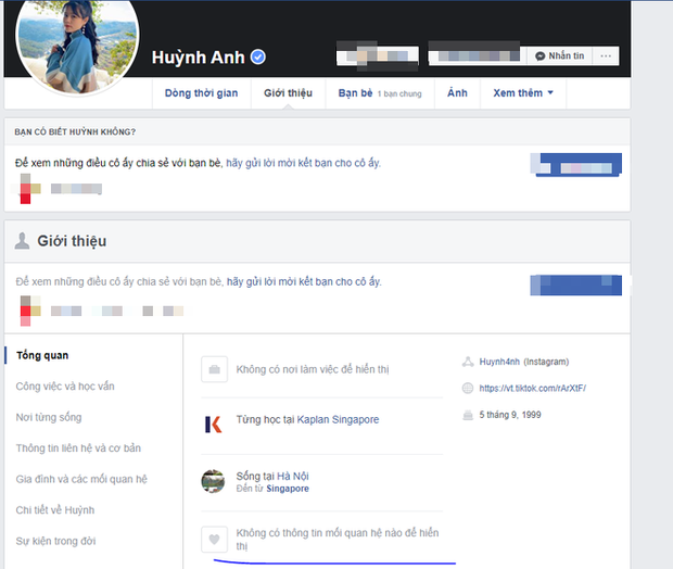 Sau khi vụ việc Quang Hải bị hack facebook được lan truyền rộng rãi, bạn gái Huỳnh Anh đã có động thái rõ ràng trên trang cá nhân. Theo đó, cô đã xóa tình trạng mối quan hệ của mình với anh chàng trên Facebook.