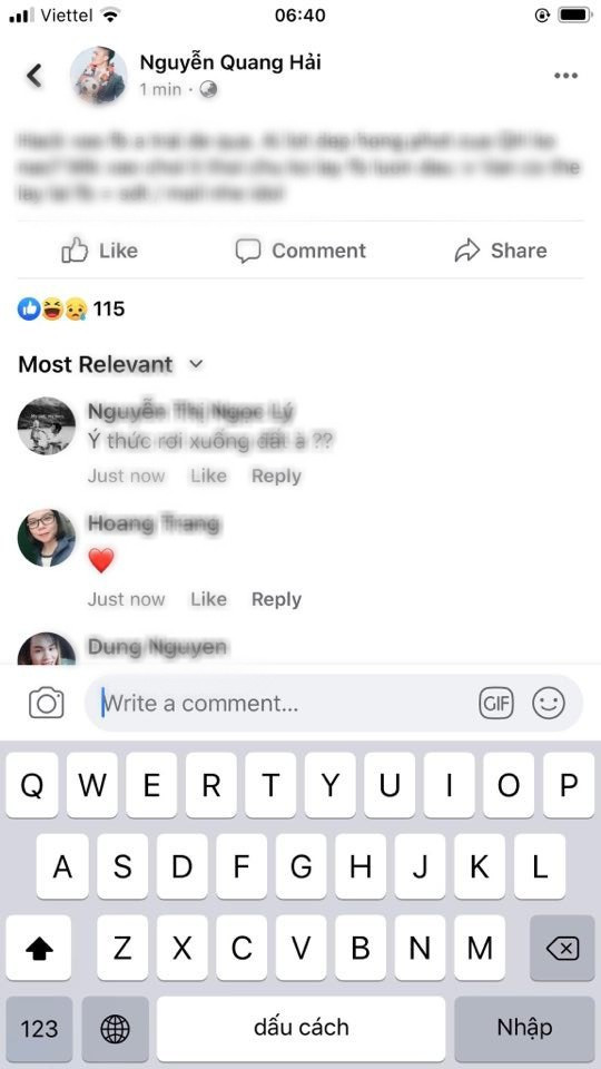 Theo đó, không chỉ hack Facebook, kẻ gian đăng dòng trạng thái thông báo đã xâm nhập trái phép tài khoản facebook của Quang Hải. Tiếp theo người này còn lớn tiếng sẽ cho cả "thiên hạ" biết về bí mật đời tư của chàng cầu thủ này.