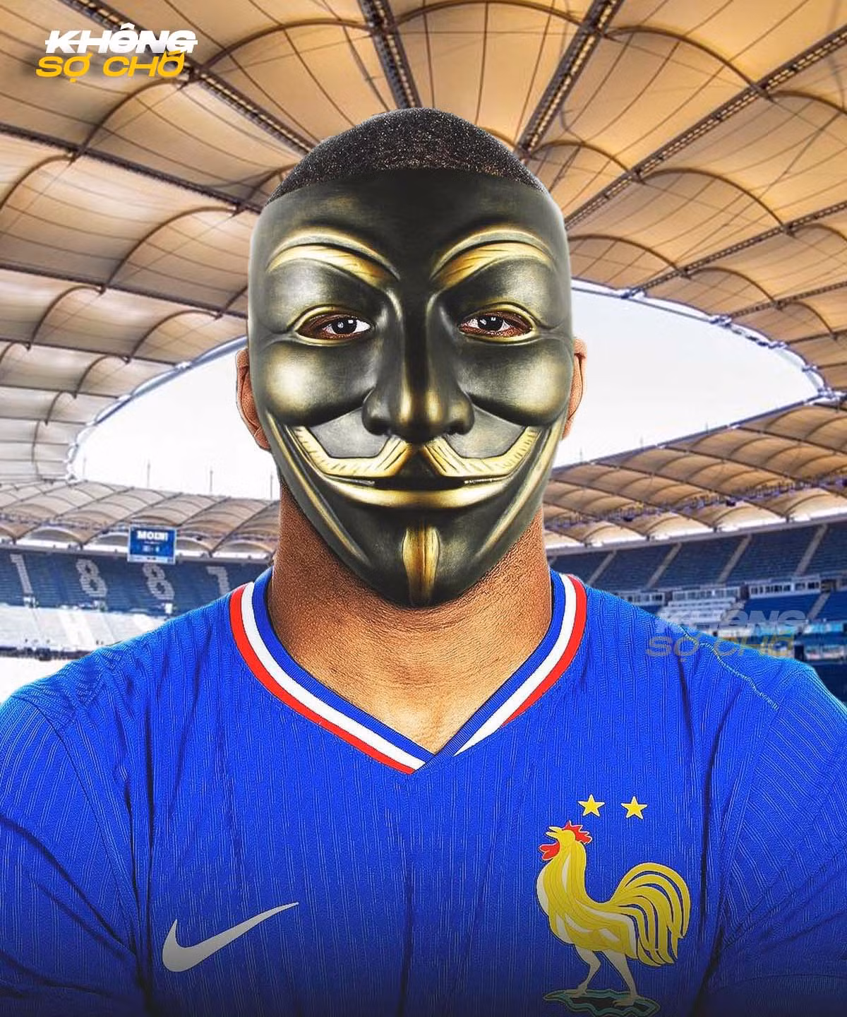 Mặt nạ full mặt, đảm bảo lên sân ai cũng phải nhìn.