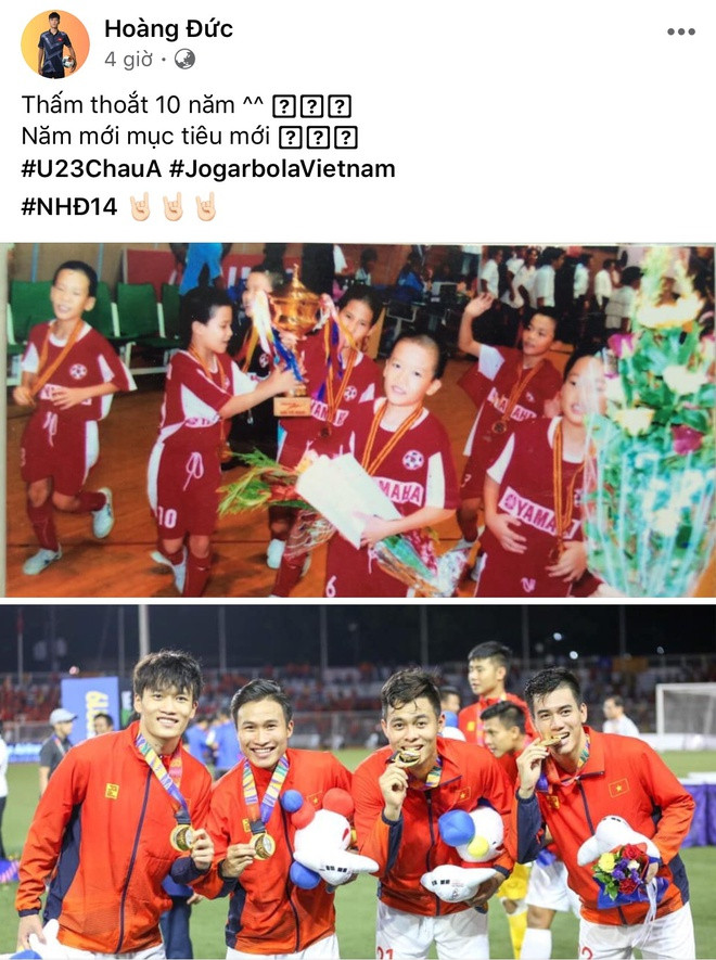 Visual của đội tuyển U23 Việt Nam, Hoàng Đức "đú trend" 10 năm. Anh chàng là một trong những cầu thủ gây chú ý tại SEA Games 30 khi ghi siêu phẩm vào lưới U22 Indonesia.
