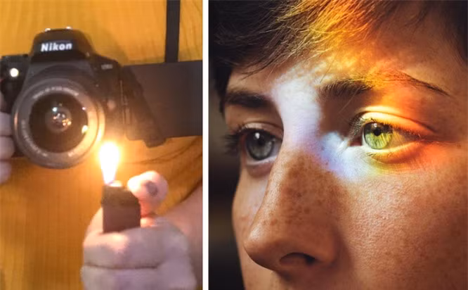 15. Sử dụng một chiếc bật lửa để tạo ra ánh sáng ấm áp mờ ảo cho ảnh của bạn. Ảnh: BrightSide