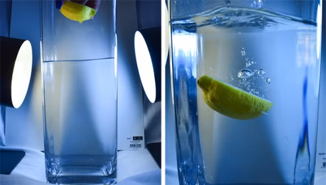 10. Nếu bạn muốn chụp rõ những bong bóng nước, hãy tạo một hộp được chiếu sáng với một vài chiếc đèn văn phòng. Ảnh: BrightSide