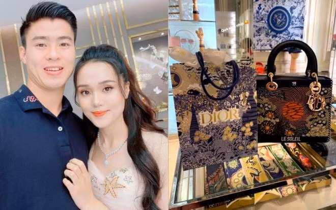 Mới đây, Quỳnh Anh khoe được nhận qua sinh nhật sớm là một chiếc túi thương hiệu Dior, mặc dù không nhắc đến tên bạn trai nhưng ai cũng hiểu đây chính là món quà của cầu thủ Duy Mạnh. Chiếc túi này có giá khoảng 100 triệu đồng.