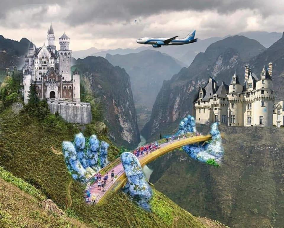 Để thúc đẩy phát triển du lịch tại Mã Pì Lèng, CĐM còn đưa cả máy bay qua cho du khách đi lại tham quan.