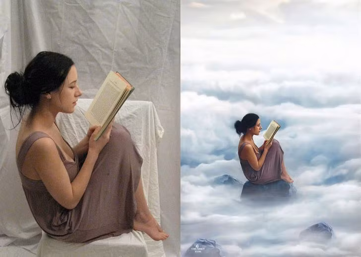 Đã bao giờ bạn thắc mắc trông mình ngồi đọc sách sẽ như thế nào chưa?