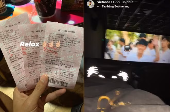 Bùi Hoàng Việt Anh ngay lập tức bắt trend, đi xem phim "Mắt biếc" đang cực hot với bạn bè.