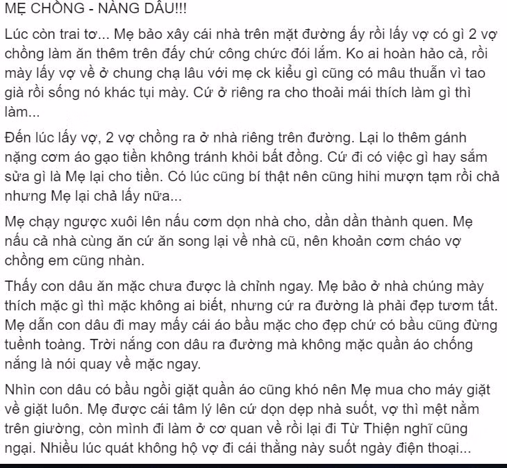 Ba me chong cua nam thuong nang dau nhu con de khien chi em ao uoc