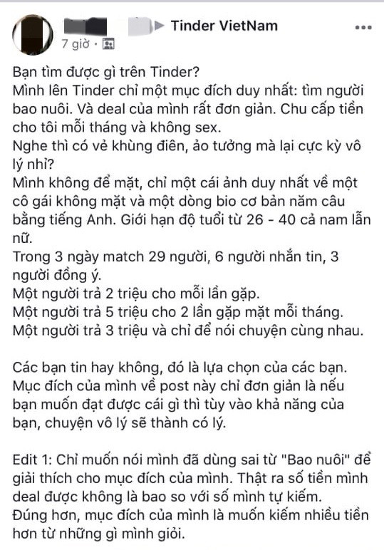 Cô gái Việt 3 ngày hẹn hò 3 người lạ, kiếm 10 triệu mà không "làm gì" - Hình 2 Co gai Viet 3 ngay hen ho 3 nguoi la, kiem 10 trieu ma khong
