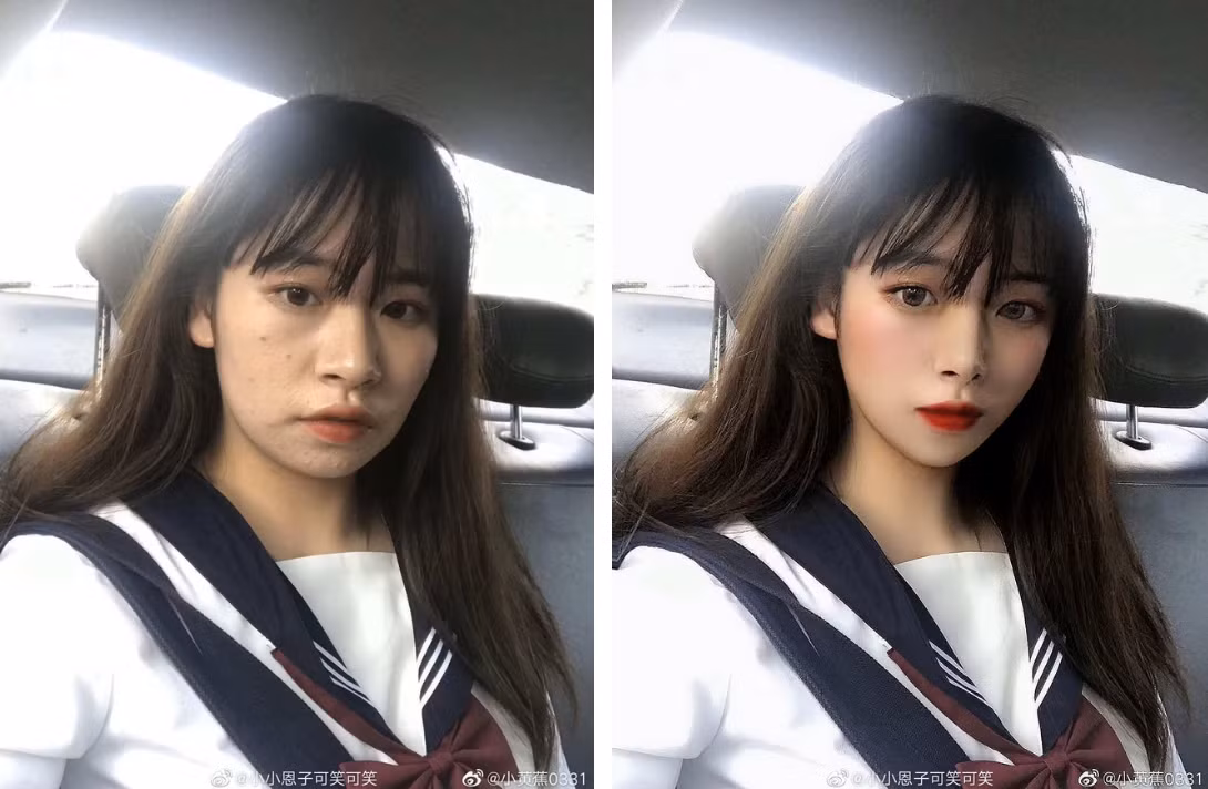 Trông thế này có ai bảo là một người hay không? Hàm to và thô đã được thay thế bằng khuôn mặt thon gọn mơ ước của biết bao cô gái.