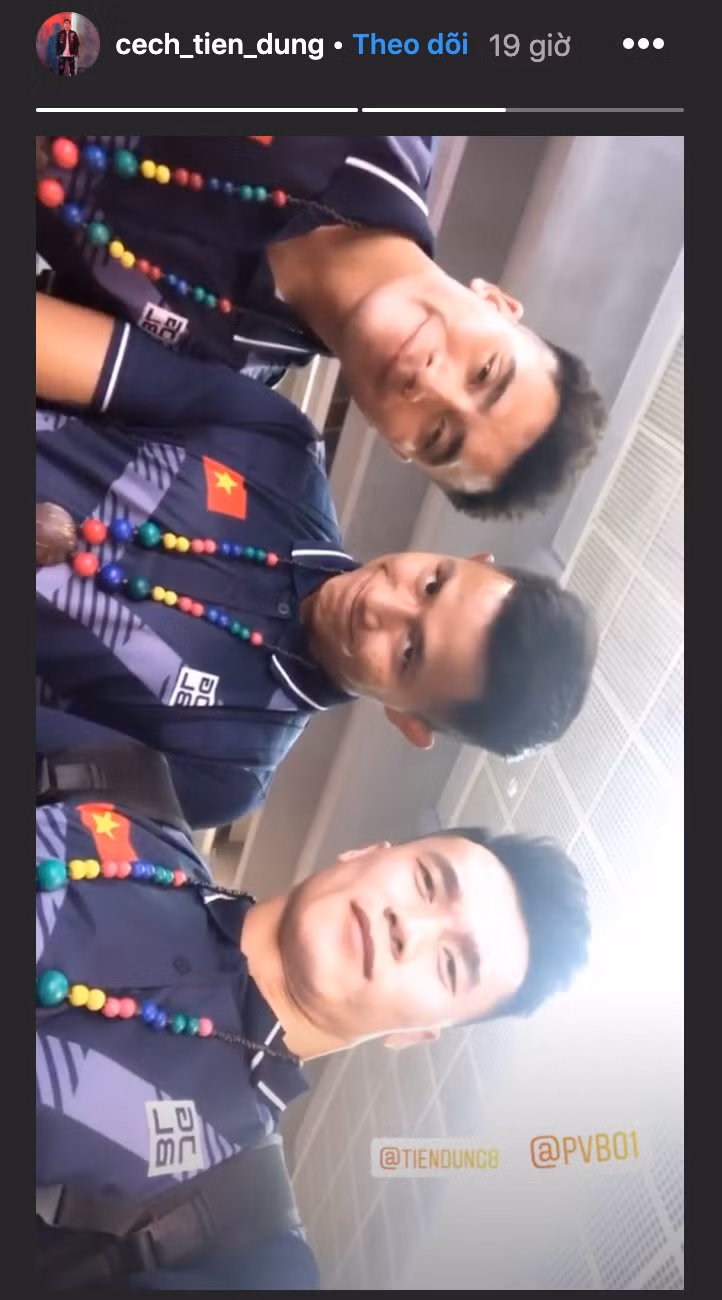 Thủ thành Bùi Tiến Dũng cũng liên tục cập nhận hình ảnh trên Instagram. Tại SEA Games 30, anh chàng người Thanh Hoá chắc suất bắt chính.