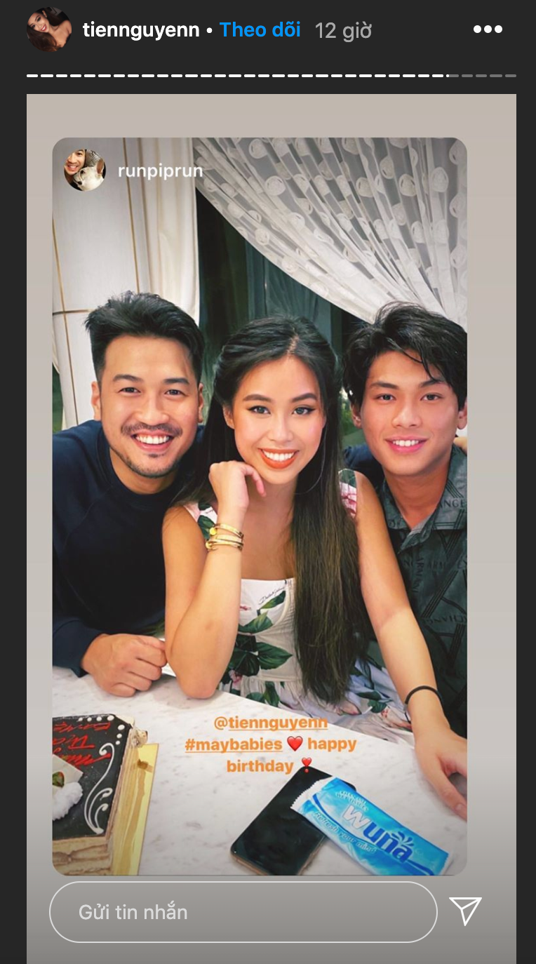 Anh trai Tiên Nguyễn là Phillip Nguyễn cũng gửi lời chúc tới em. Dù là anh em cùng cha khác mẹ nhưng cả hai vô cùng thân thiết và yêu thương nhau.