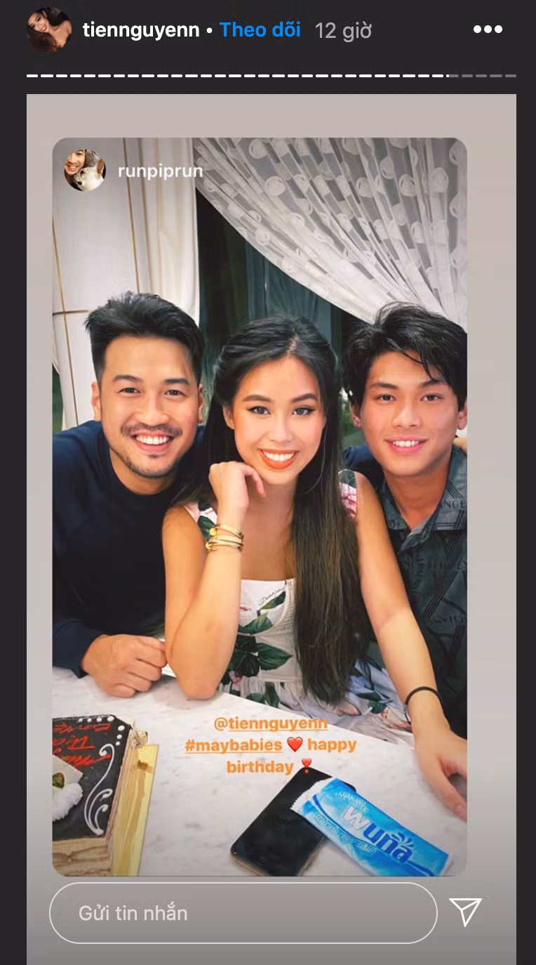 Anh trai Tiên Nguyễn là Phillip Nguyễn cũng gửi lời chúc tới em. Dù là anh em cùng cha khác mẹ nhưng cả hai vô cùng thân thiết và yêu thương nhau.