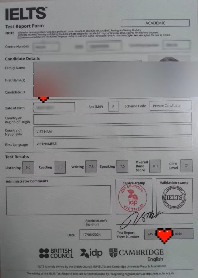 Tranh cai chuyen me ep con hoc du thu, IELTS 8.0 van che