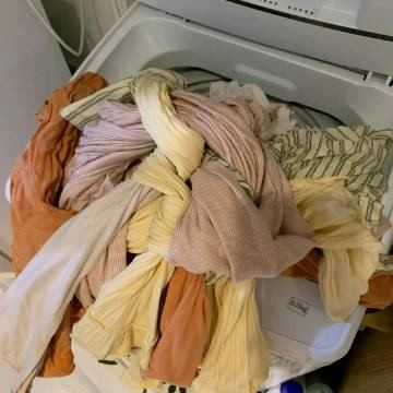 Khi buổi tối bạn cho đồ vào máy giặt, sáng dậy vội đi làm thì nhớ ra mớ đồ chưa phơi và khi mở cửa máy giặt thấy cảnh này bạn sẽ cảm thấy như thế nào?
