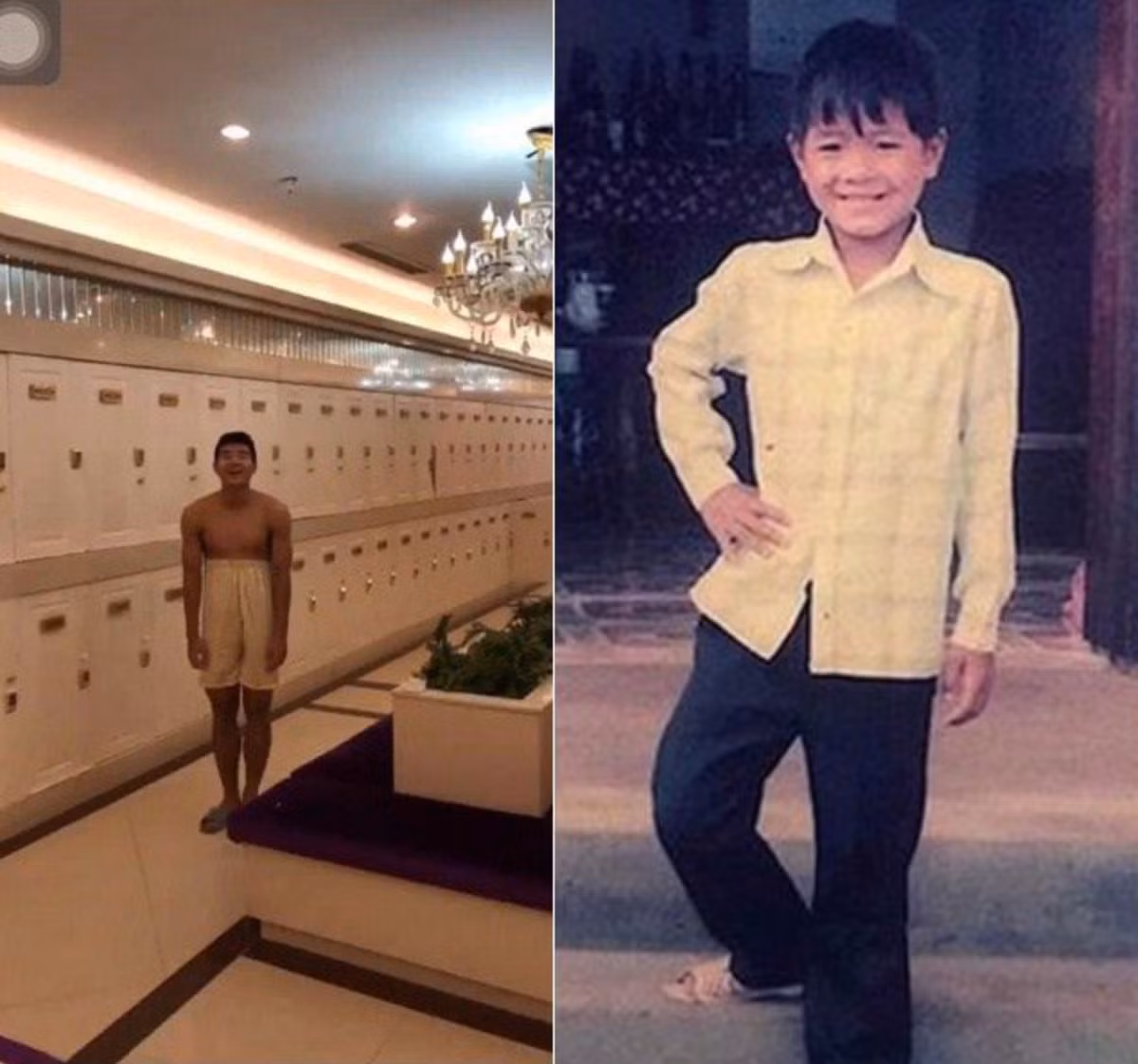 Từ hồi còn bé xíu, Đức Chinh đã sở hữu làn da đen "kinh điển" và cách tạo dáng như người mẫu.