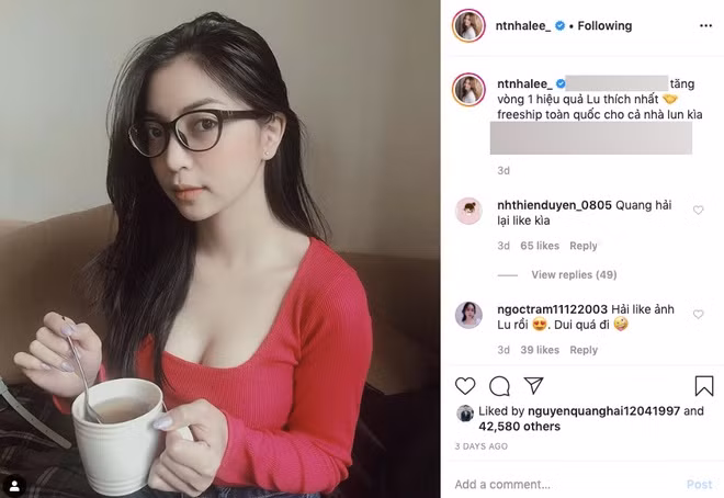 Nhiều người hâm mộ phát hiện Quang Hải bắt đầu "thả tim" hình ảnh Nhật Lê thì vô cùng thích thú, hy vọng cặp "kim đồng ngọc nữ" sớm xác nhận việc tái hợp.