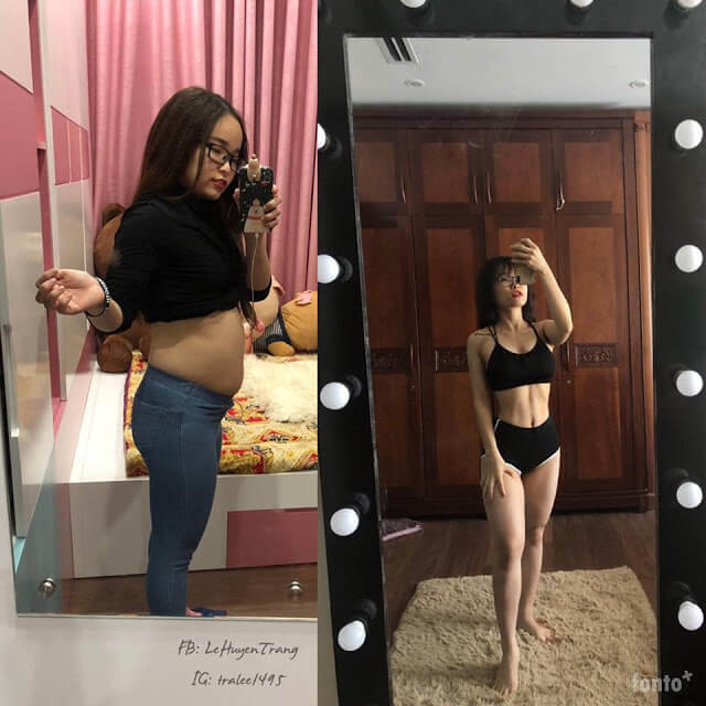 Tự nhìn nhận lại bản thân, Trang cho biết mình từng béo mập, đen nhẻm và xấu xí. Tuy nhiên, sau thời gian tập luyện kiên trì và giảm cân an toàn cô nàng đã trở nên gợi cảm, xinh đẹp với vóc dáng chuẩn nhiều người mơ ước.