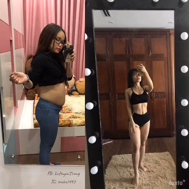 Tự nhìn nhận lại bản thân, Trang cho biết mình từng béo mập, đen nhẻm và xấu xí. Tuy nhiên, sau thời gian tập luyện kiên trì và giảm cân an toàn cô nàng đã trở nên gợi cảm, xinh đẹp với vóc dáng chuẩn nhiều người mơ ước.