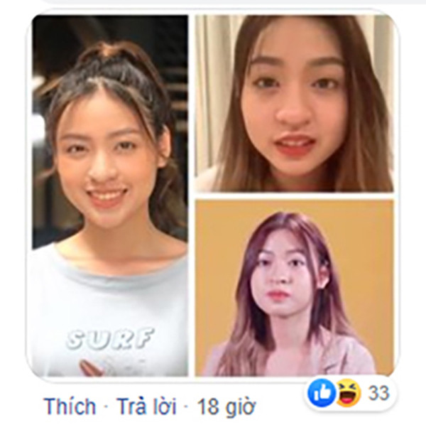 Bức hình được Thanh Tâm đăng tải được dân mạng cho rằng ít nhiều cũng đã có sự can thiệp của các phần mềm chỉnh sửa ảnh. Không thể có chuyện, phần cằm lúc ngắn, lúc dài khác nhau được.