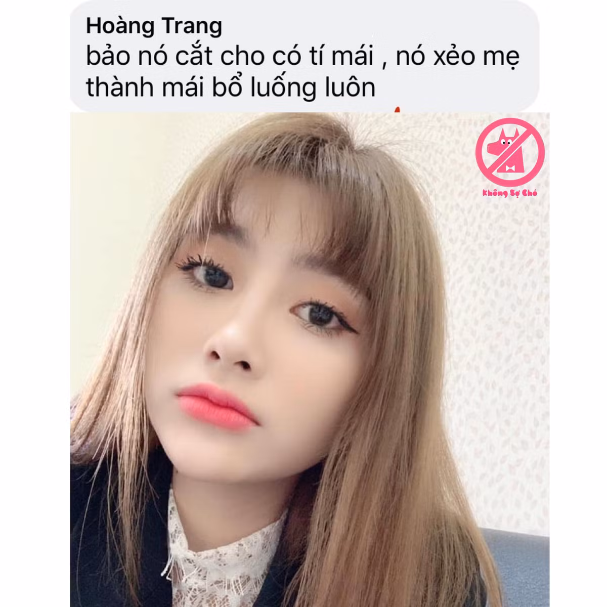 Không biết thợ cắt tóc bị trúng lời nguyền hay gì mà cắt cho cô gái xinh đẹp phần mái không khác gì Thuỷ thủ Mặt trăng.