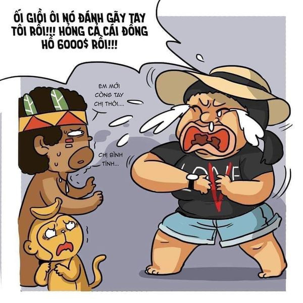 Đố ai thắng được chị ở khoản vừa đe doạ, thách thức, vừa "la làng". Ảnh: tiin.vn